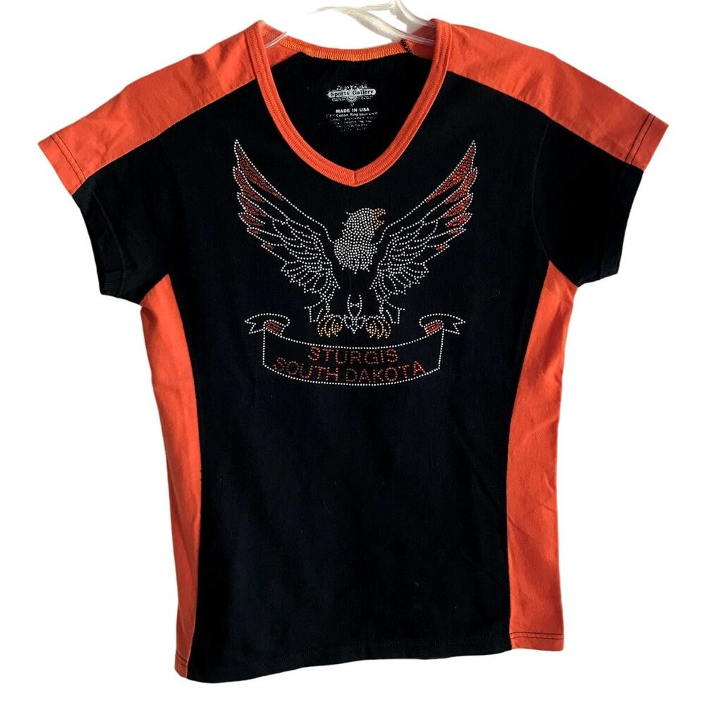 Sturgis South Dakota Sparkle-y Studded Eagle T Shirt by Sports Gallery size M - Picture 3 of 9